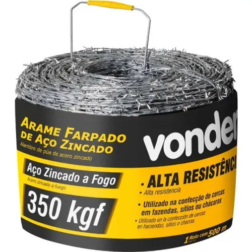 Arame Farpado 350 Kgf 500 Metros Vonder