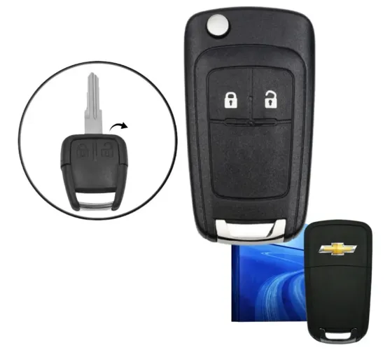 Chave canivete Chevrolet Celta, Classic, Corsa, Vectra com Emblema