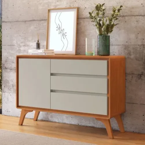 Buffet Sinus 1,20 m Naturale/Off White - MAVAULAR