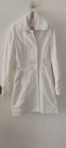 Sobretudo casaco Feminino Branco Elegante