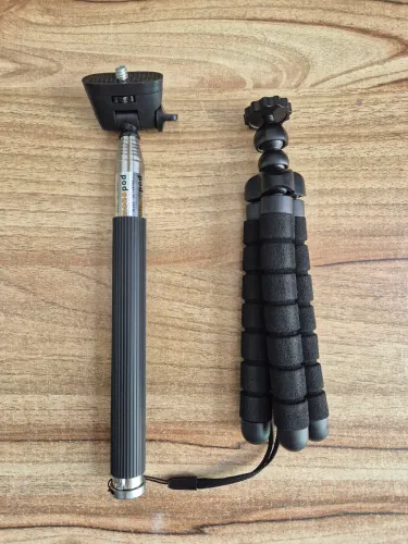 Tripé e bastão extensor (pau de selfie) 1m