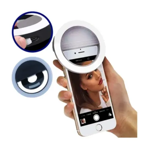Clipe Anel Luz Pra Selfie Ring Light Flash Celular Universal