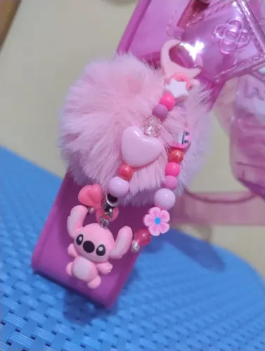 Chaveiro pompom Angel - Lilo e Stitch