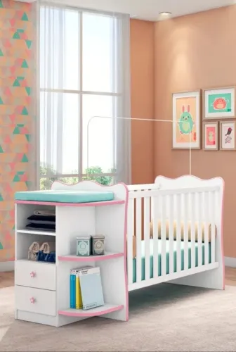 Berço com cômoda Doce encanto 
