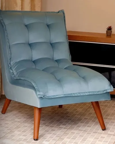 Poltrona Suede Azul - Conforto e Estilo para sua Casa
