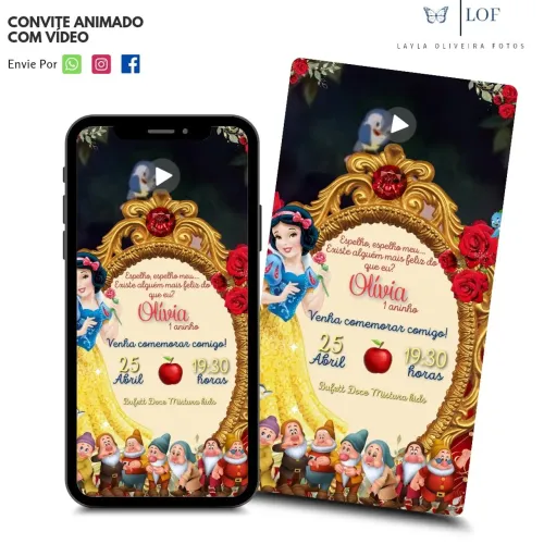 CONVITE DIGITAL PERSONALIZADO/QUALQUER TEMA