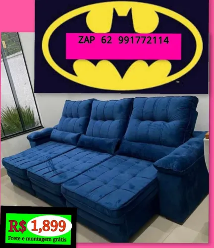 Sofá Retrátil e reclinável CONFORTÁVEL GIGANTE 2.90 LARGURA