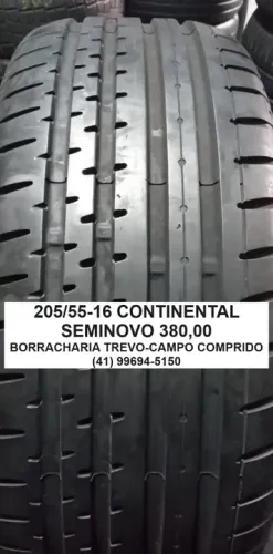 01 pneu 205/55/16 Continental SportContact2 Seminovo por 380,00