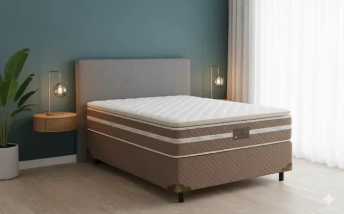 Conjunto Base e Colchão de Molas Ensacadas com Pillow (PRODUTO NOVO EM ESTOQUE)