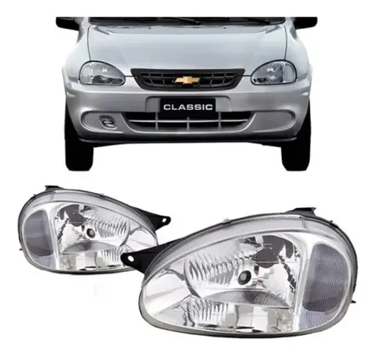 Farol Farolete Corsa 2000 2001 2002 Carcaça Cinza Promoção
