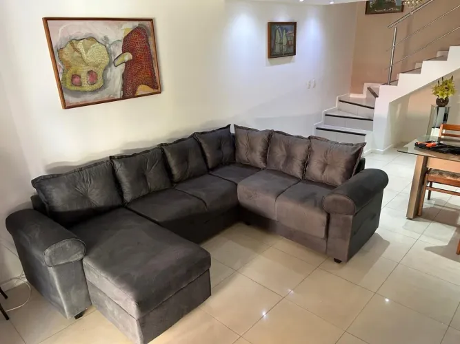 Sofá de canto luxo frete grátis espuma D28 R$ 1.499,99 a vista