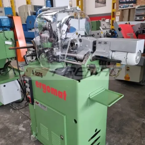 TORNO AUTOMÁTICO ERGOMAT A-25TS COM FRESADORA DE ROSCA E CASTELO REVOLVER