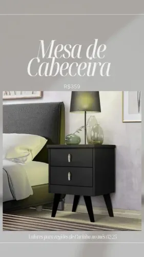 Promoção Mesa de Cabeceira Preta - 26/02