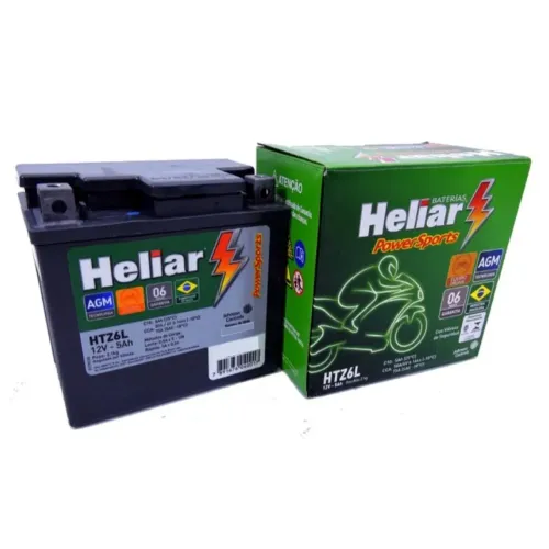 Bateria Heliar HTZ6L 12v - 5Ah Power sports