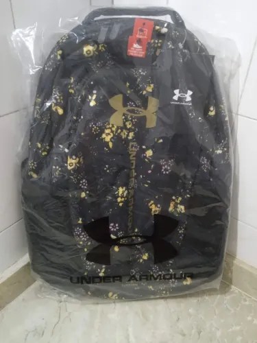 Mochila Unissex Under Armour Hustle 6.0 Preta Floral Importada Nova 29 L