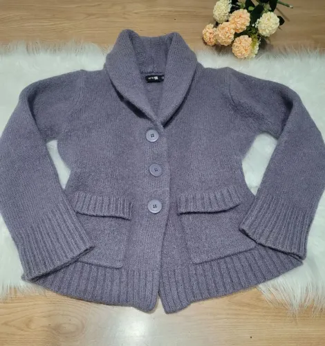 Casaco de lã e blazer jeans bege TAM. P