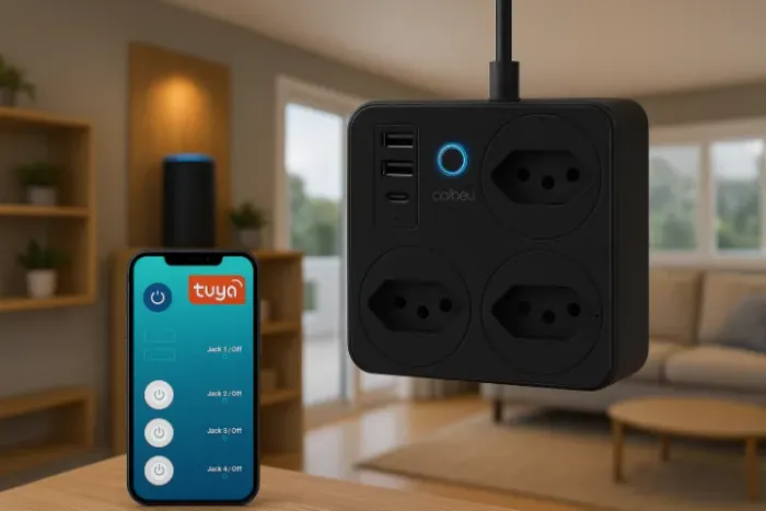 Extensão Inteligente Wifi Tuya 3 Tomadas usb (PIX ou Dinheiro) - Loja Física
