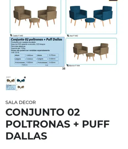 Kits Poltronas Dallas