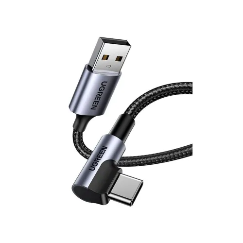 Cabo Carregador Celular UGREEN USB-A para USB-C Ângulo 90º