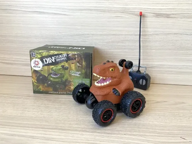 Carrinho Dinossauro com Controle Remoto (Versão com Spray e Giro 360º)