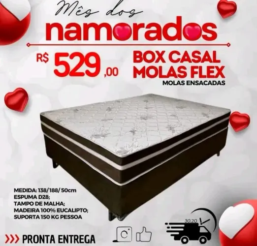 Box Casal Molas Flex - Pronta Entrega