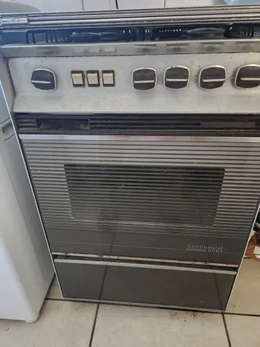 Fogão inox, eletrico, Continental 2001, 4 bocas.