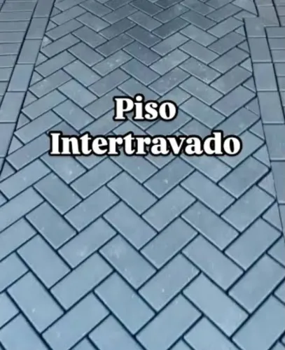 Piso intertravado 8 cm NOVO 
