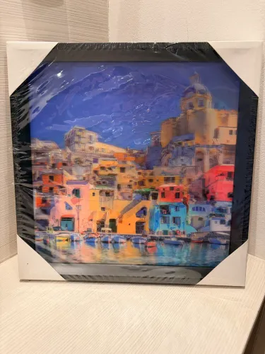 Quadro Ilha de Capri na Itália- 3D