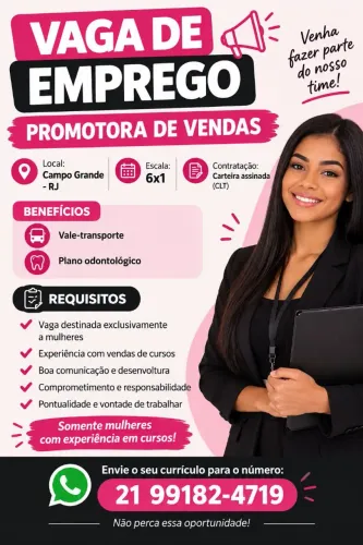 VAGA DE EMPREGO EM CAMPO GRANDE