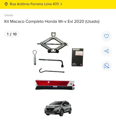 KIT MACACO HONDA WRV 2020 ORIGINAL 