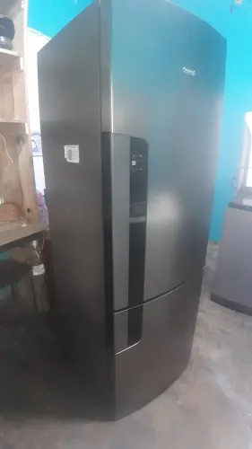 Geladeira duplex aço escovado frost free  428 litros inverse garantia de três meses 