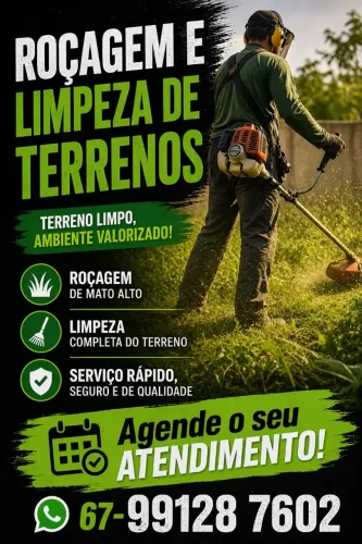 Limpeza de terrenos e gramados Campo Grande 