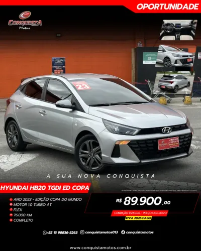 Hyundai HB20 Copa Mundo Qatar 1.0 TB Flex Aut. 2023