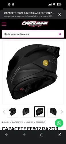 Capacete NORISK black Edition novo 