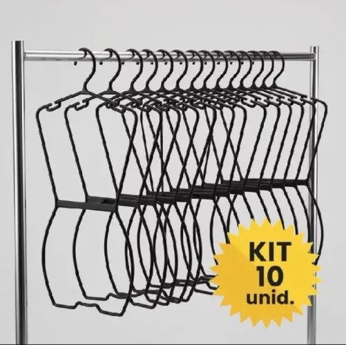 Kit com 10 Cabides Infantil Silhueta Corpinho 