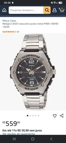 Relógio casio original, novo zero.