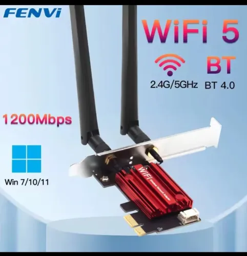 Placa Wi-Fi Dual Band + Bluetooth 4.0 PCI | Fenvi
