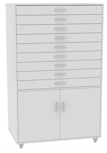 Armário Cartolina c/ 09 gavetas e 02 portas 