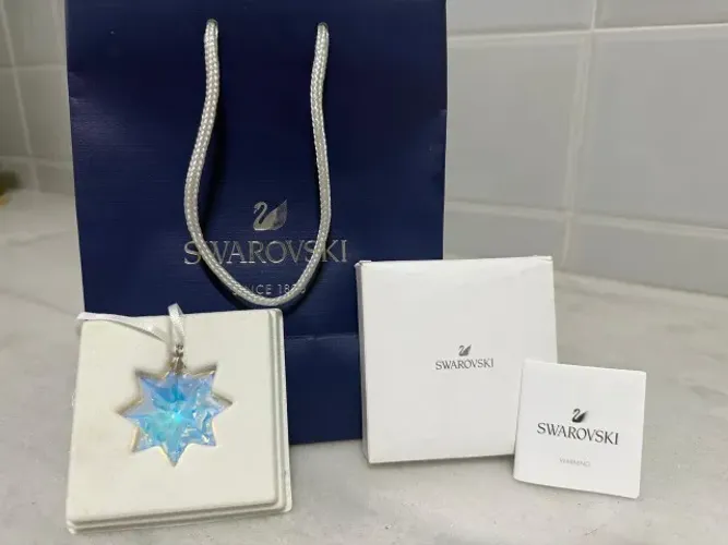 Decoração Ou Pingente Estrela Cristal Swarovski Novo