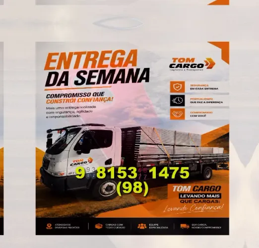 Frete/Transporte de Cargas rápido e seguro! Solicite já e tenha seu material!