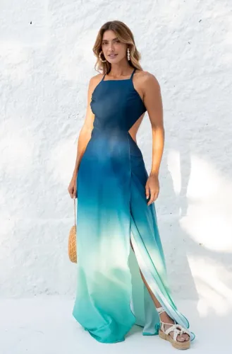 Vestido azul degrade M
