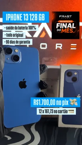 iPhone 13 128 gb 100% saúde de bateria todo original