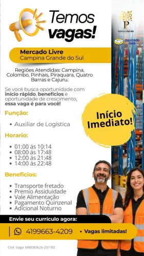 Vagas Mercado Livre