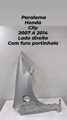 Paralama Honda City 2007 2008 2009 2010 2011 2012 2013 2014 Lado Direito com Furo Portinho