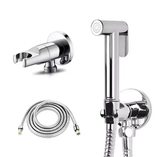 Ducha Higiênica 1/4 Volta Luxo Gatilho Mangueira De Aço Inox.