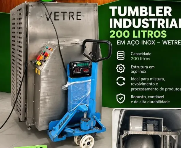 Tumbler industrial 200litros imbatível