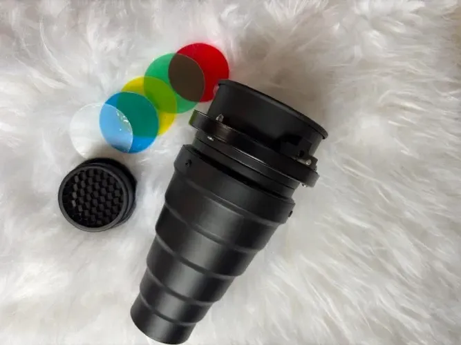 Snoot Cônico Para Flash Tocha com adaptador Greika