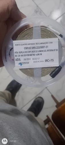 Fita LED Azul 10 Metros 12V Dupla Face - Nova na Embalagem