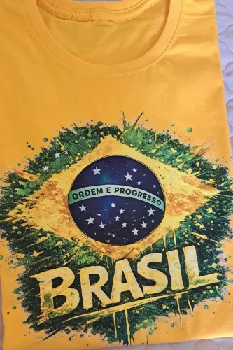 Camiseta do Brasil em Algodão