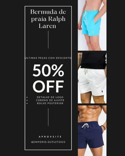 Bermuda de praia Polo Ralph Lauren Importado 50%OFF